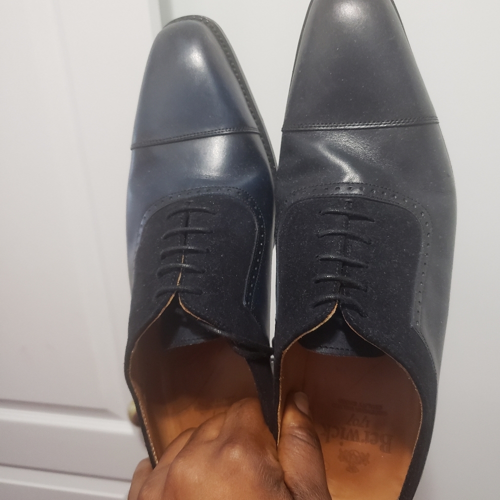 Used pair of black shoes.